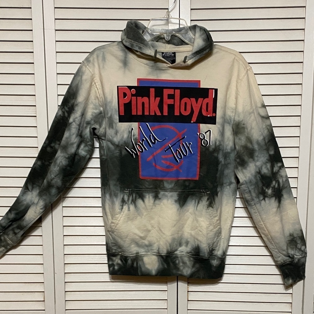 Pink Floyd Hoodie World Tour 87 Tie Dye Sweatshirt Size (34-36) S